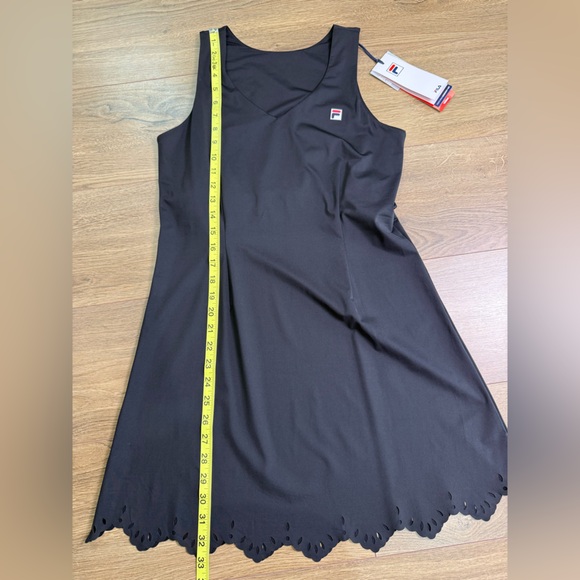 NWT Fila Essentials Lasercut Athletic Dress Black Size Medium Built In Bra - Picture 13 of 13